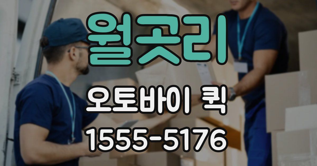 월곳리 오토바이 퀵