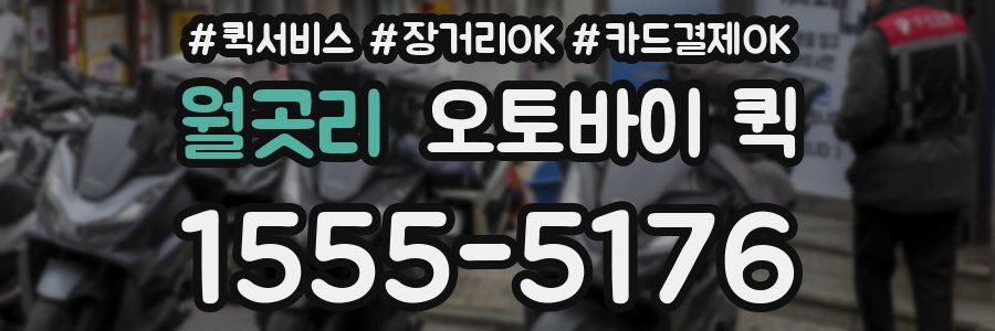 월곳리 오토바이 퀵