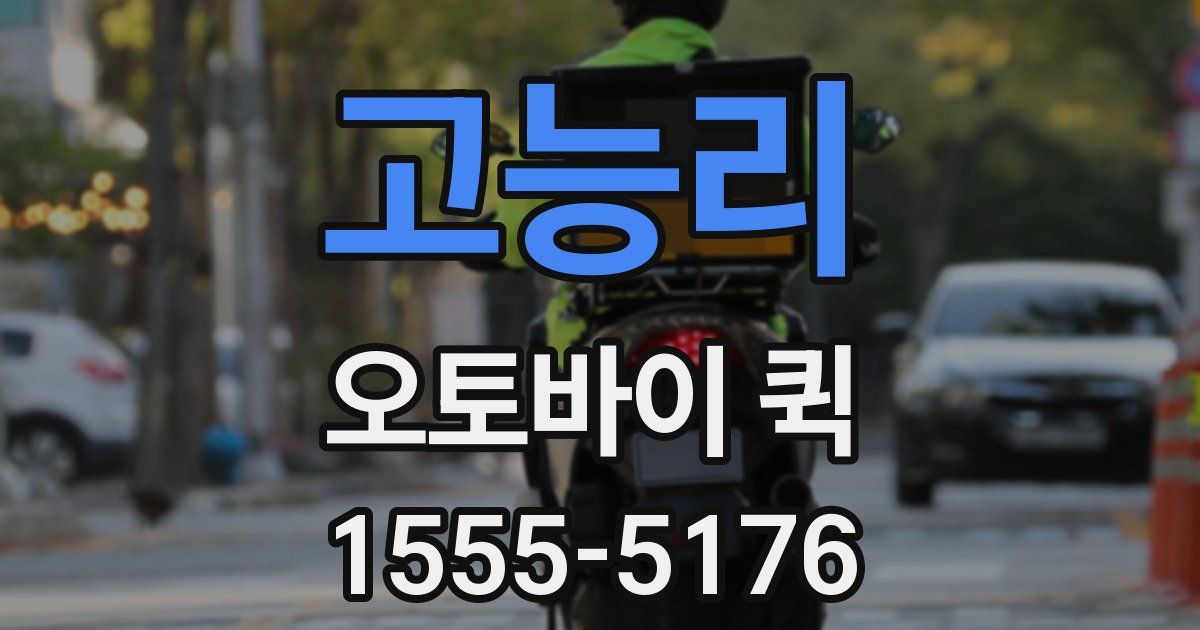 고능리 오토바이 퀵