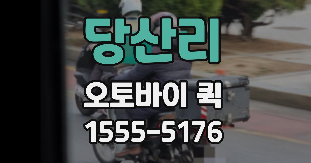 당산리 오토바이 퀵