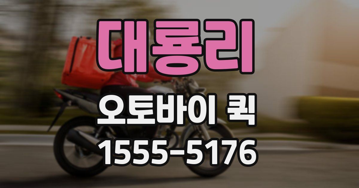 대룡리 오토바이 퀵