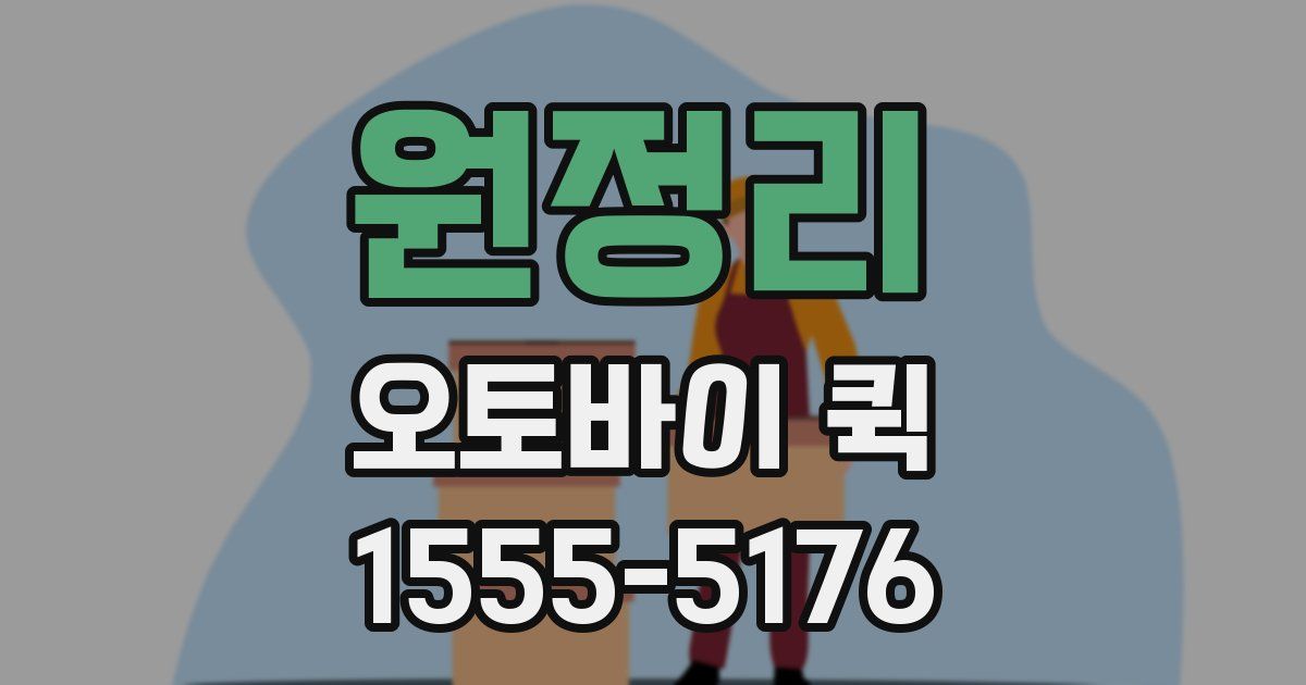 원정리 오토바이 퀵