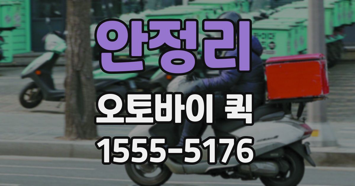 안정리 오토바이 퀵