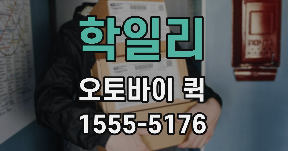 학일리 오토바이 퀵