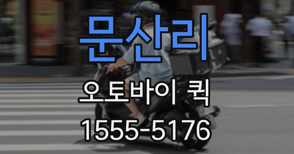 문산리 오토바이 퀵