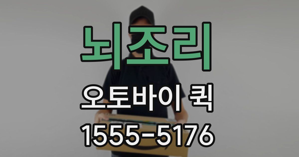 뇌조리 오토바이 퀵