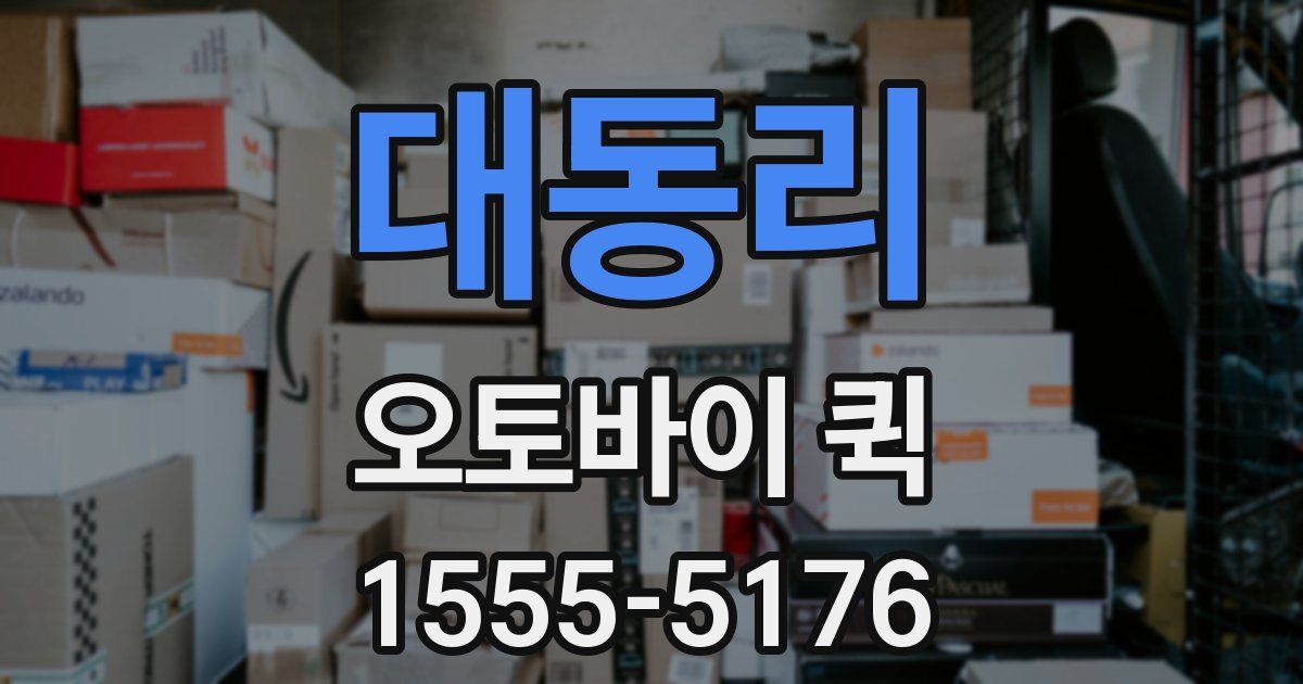 대동리 오토바이 퀵