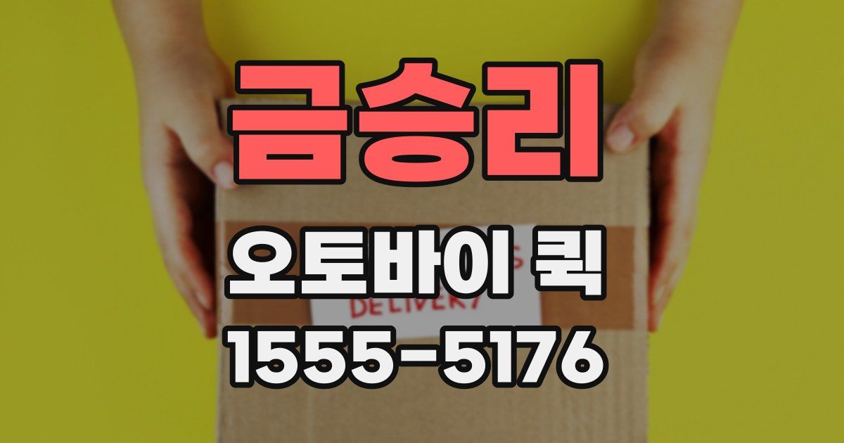 금승리 오토바이 퀵