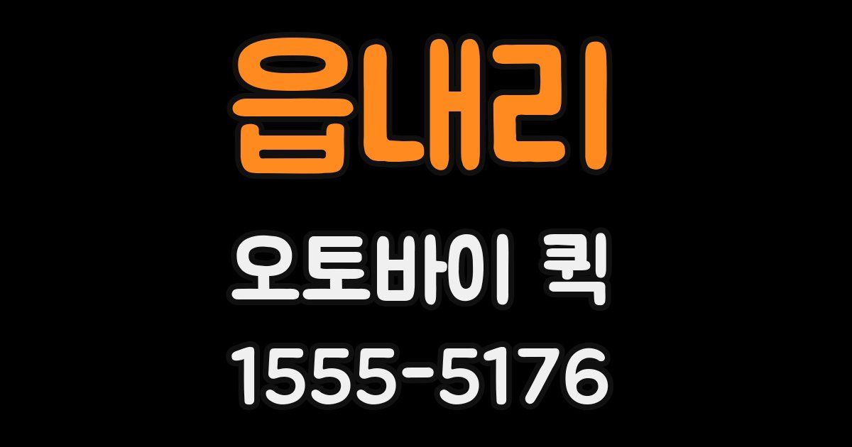 읍내리 오토바이 퀵