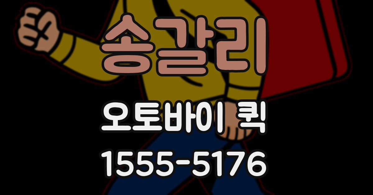 송갈리 오토바이 퀵