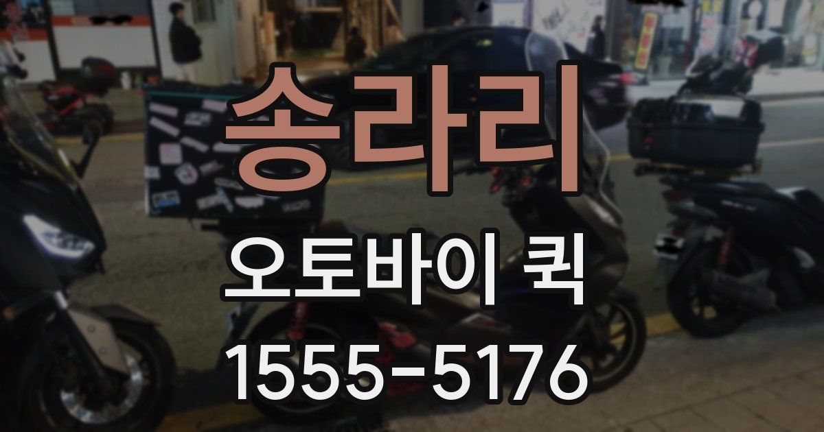 송라리 오토바이 퀵