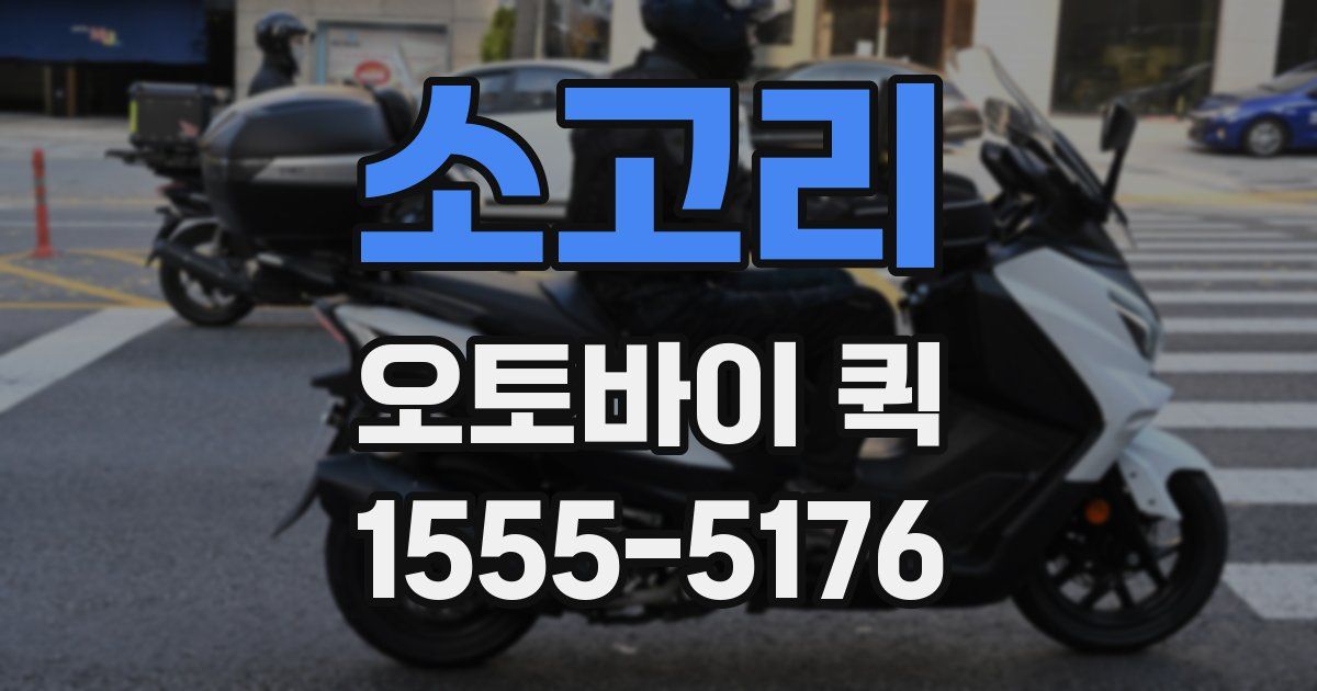 소고리 오토바이 퀵