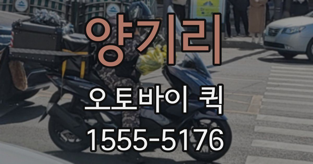 양기리 오토바이 퀵