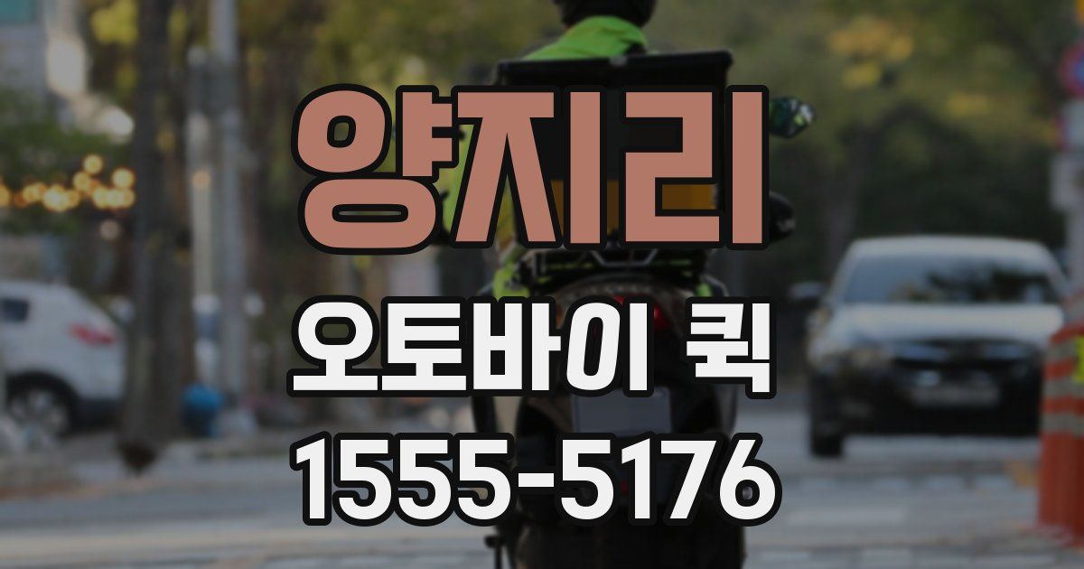 양지리 오토바이 퀵