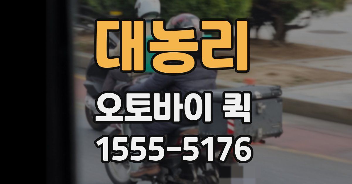 대농리 오토바이 퀵