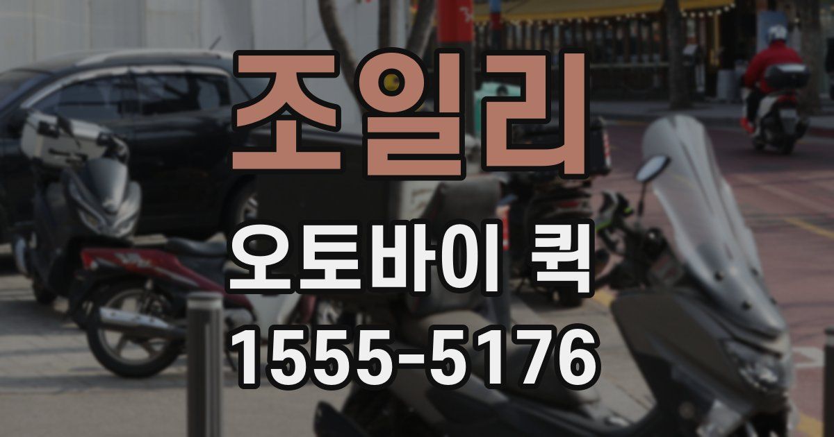 조일리 오토바이 퀵