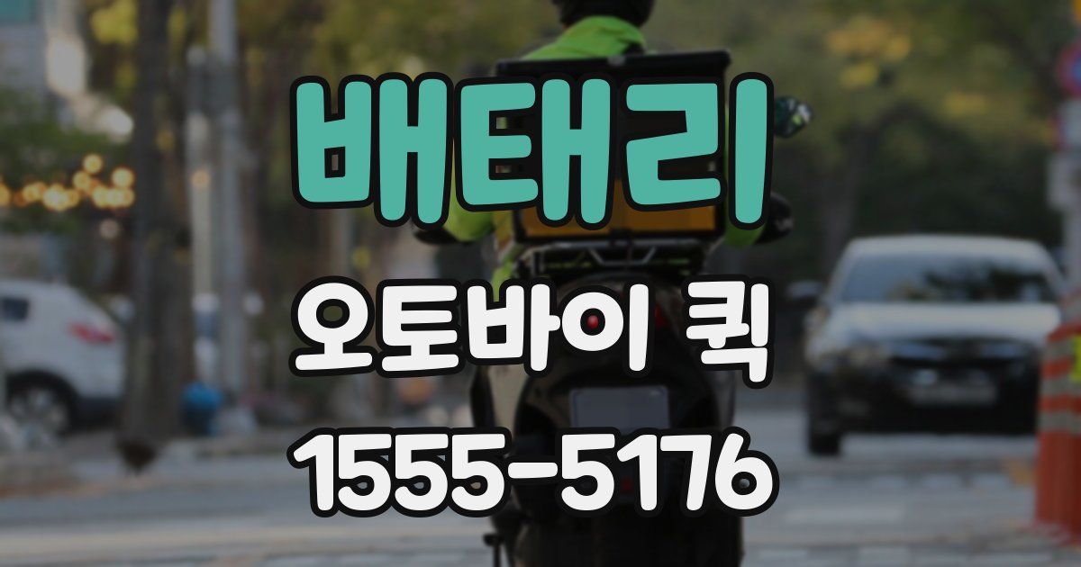 배태리 오토바이 퀵