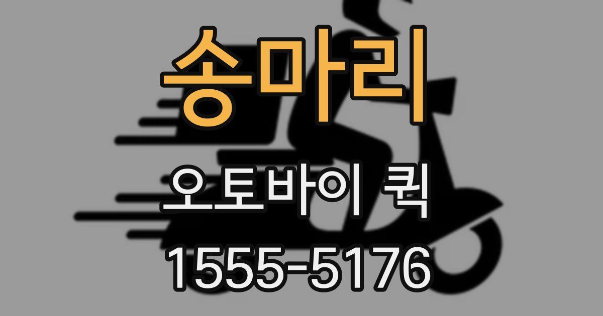 송마리 오토바이 퀵