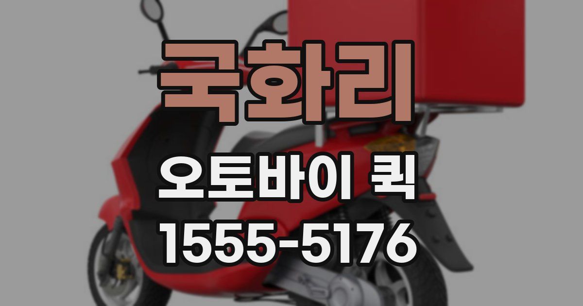 국화리 오토바이 퀵