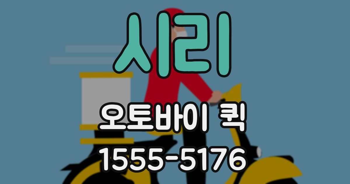 시리 오토바이 퀵