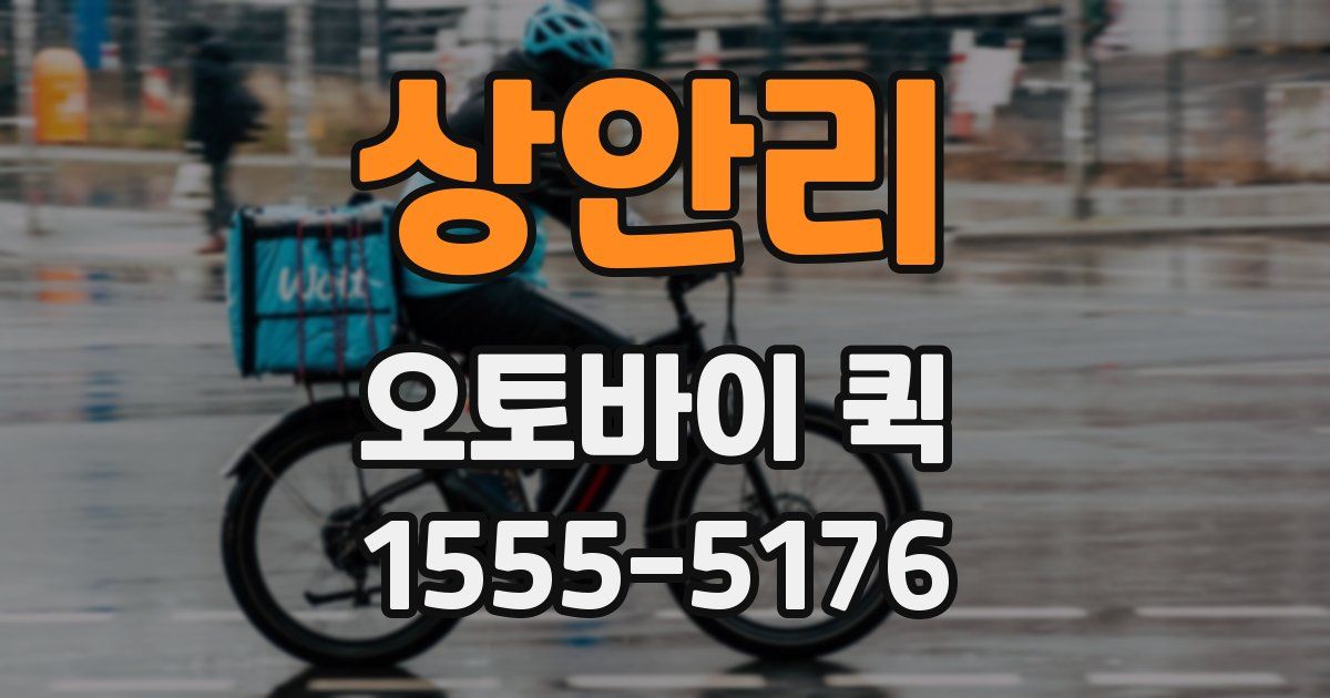 상안리 오토바이 퀵