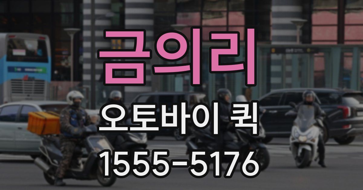 금의리 오토바이 퀵