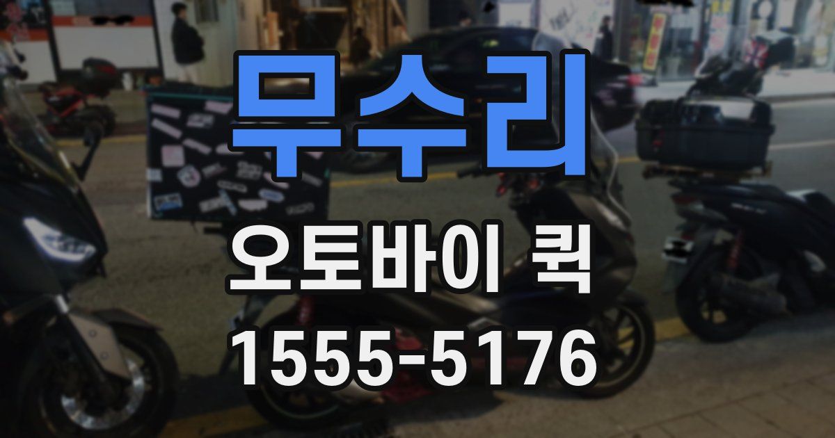 무수리 오토바이 퀵