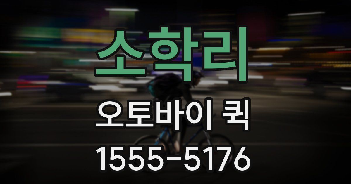 소학리 오토바이 퀵