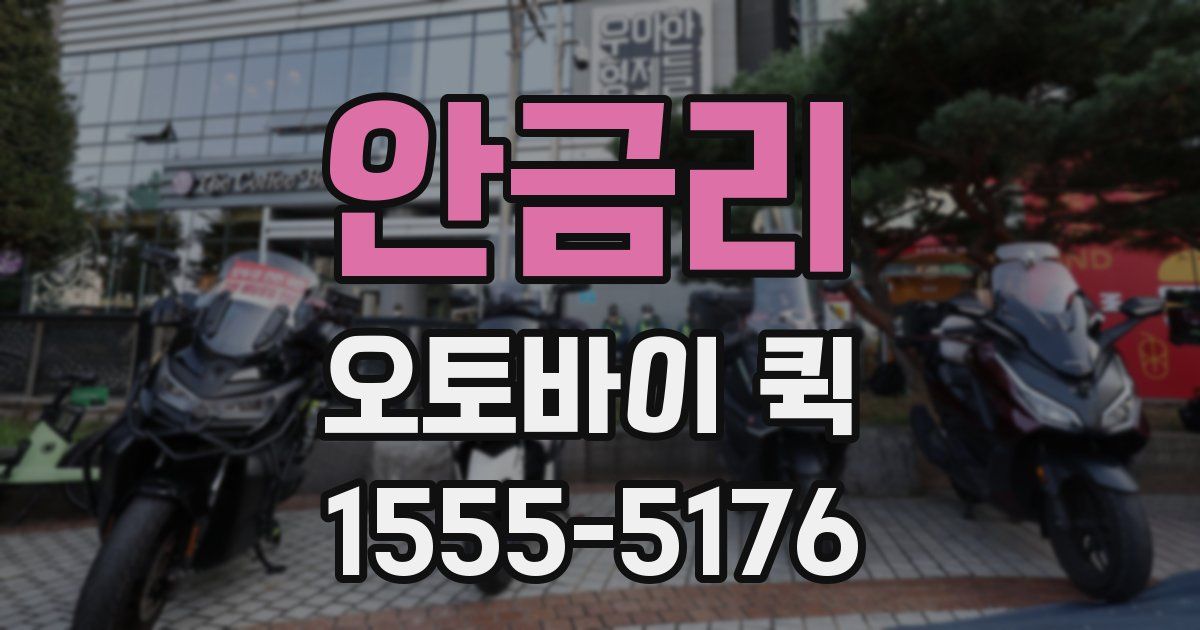 안금리 오토바이 퀵