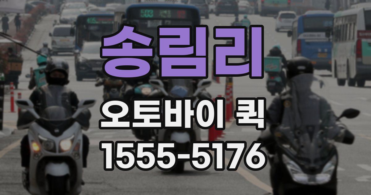 송림리 오토바이 퀵