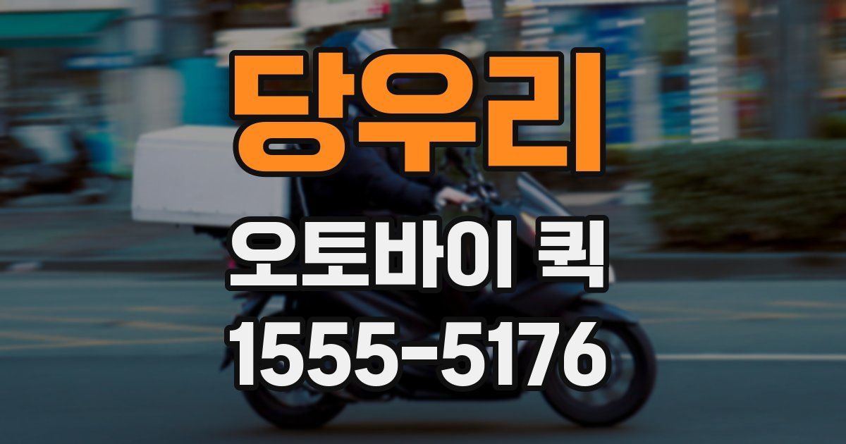 당우리 오토바이 퀵