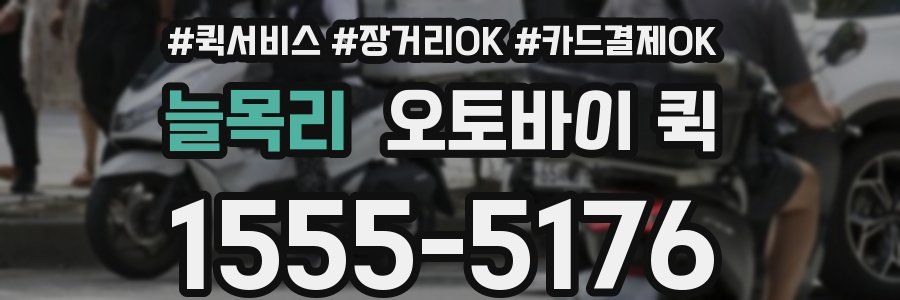 늘목리 오토바이 퀵