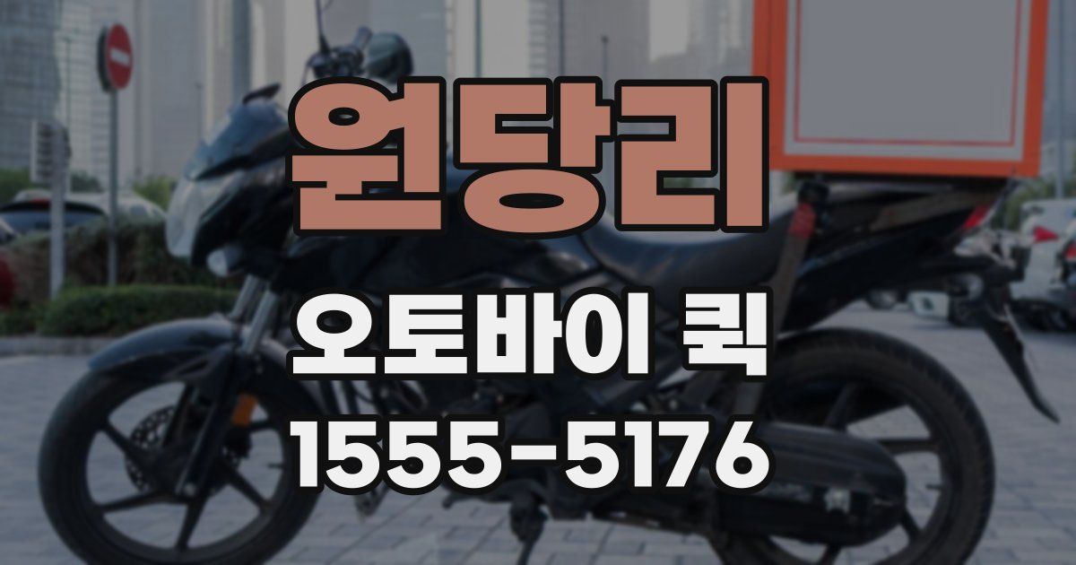 원당리 오토바이 퀵