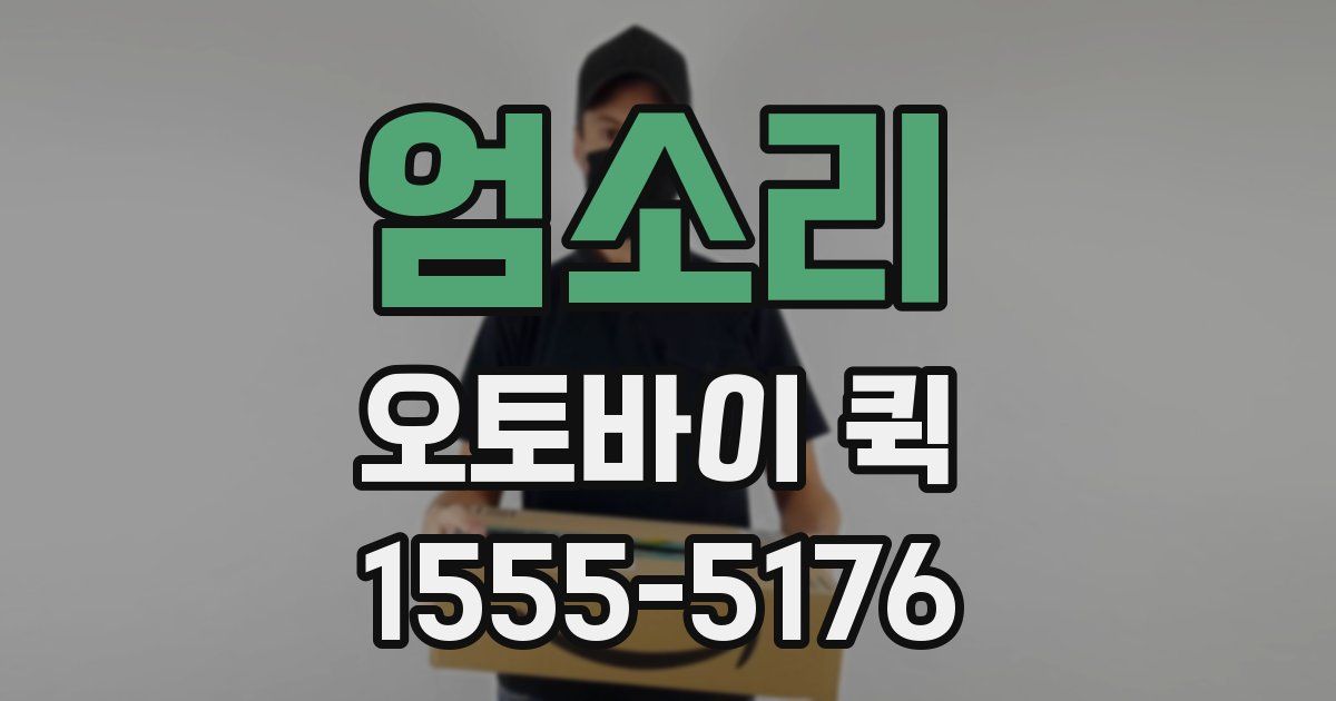 엄소리 오토바이 퀵