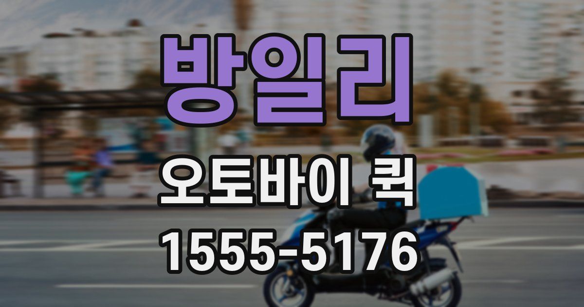 방일리 오토바이 퀵