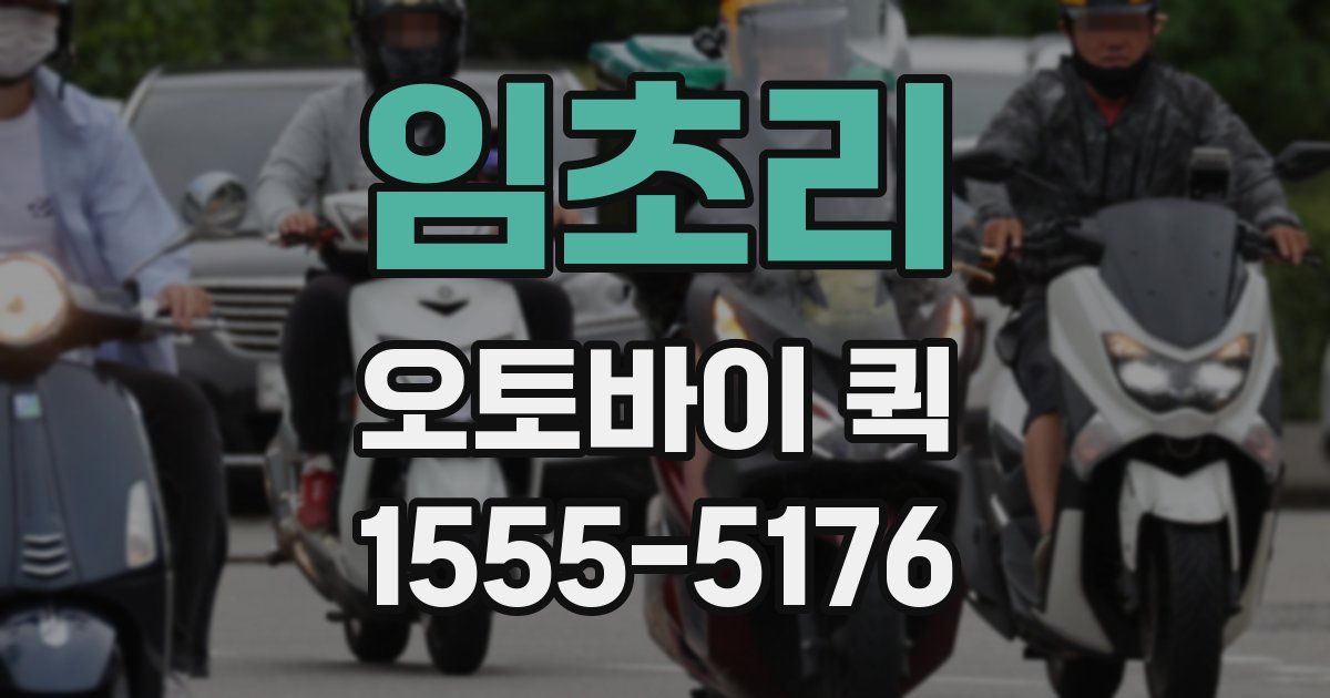 임초리 오토바이 퀵