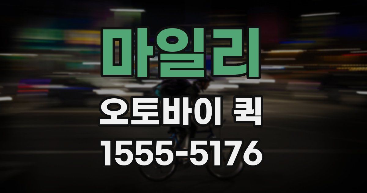 마일리 오토바이 퀵