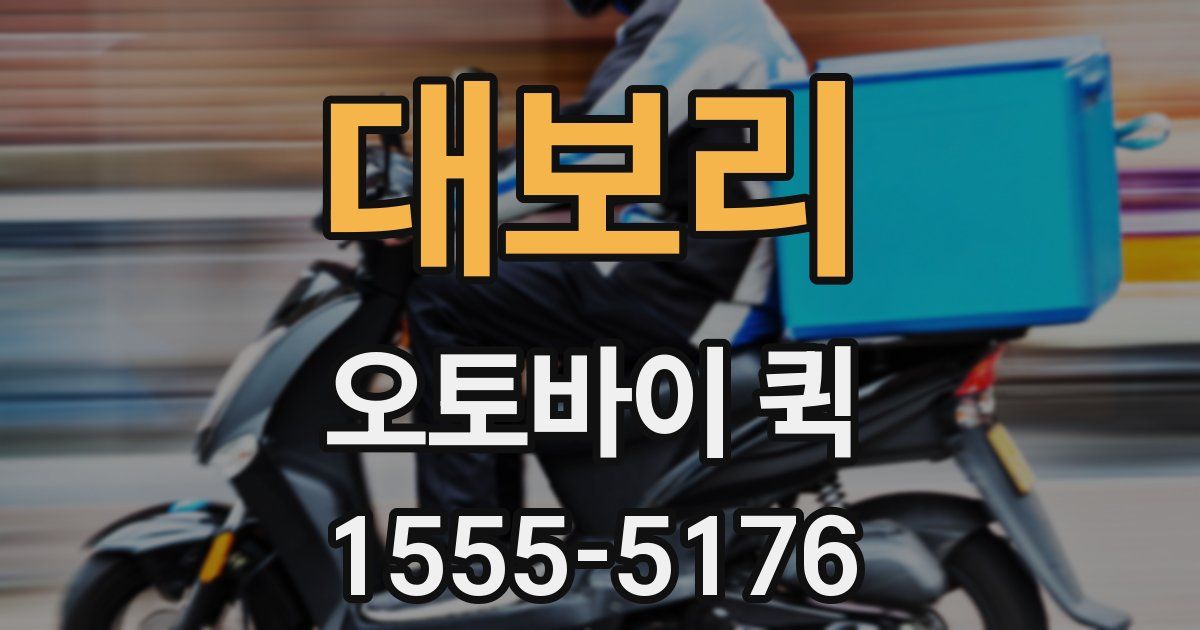 대보리 오토바이 퀵