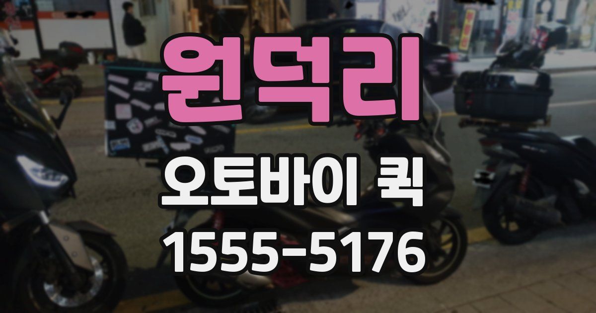 원덕리 오토바이 퀵