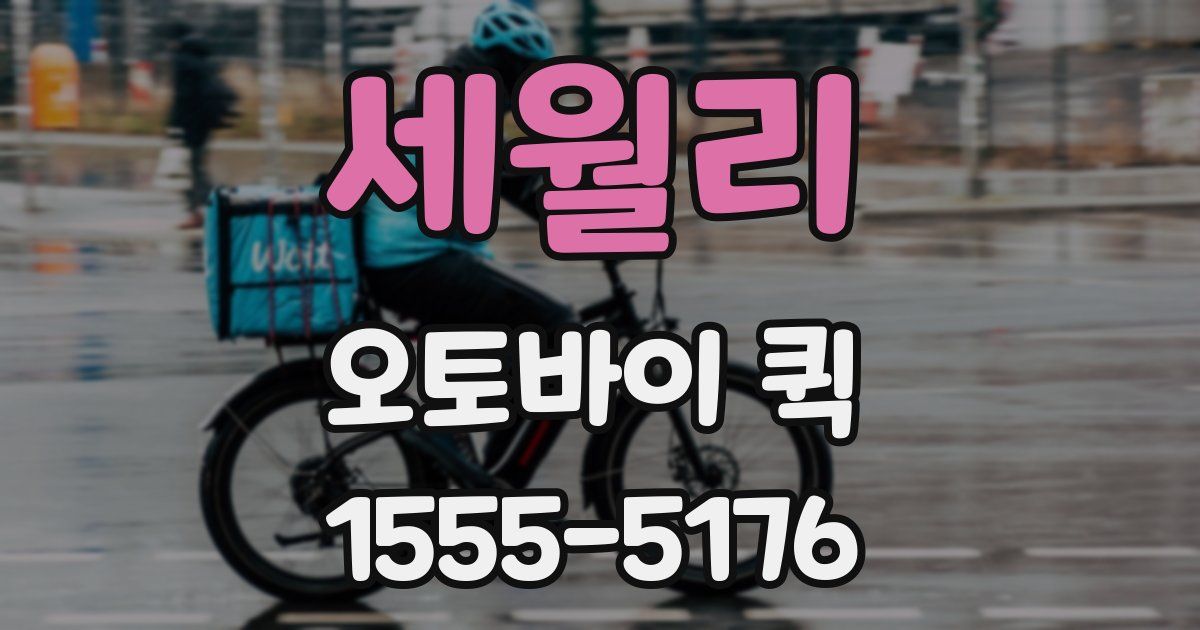 세월리 오토바이 퀵