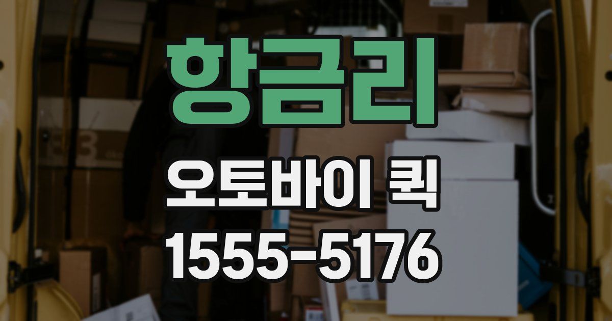 항금리 오토바이 퀵