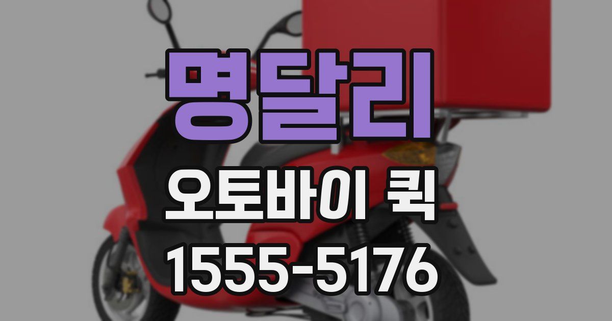 명달리 오토바이 퀵