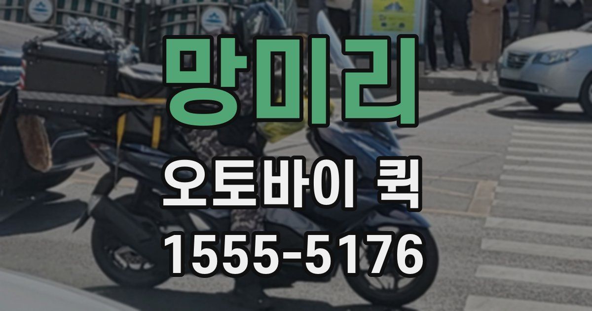 망미리 오토바이 퀵