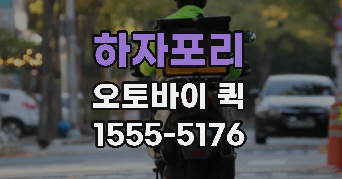 하자포리 오토바이 퀵