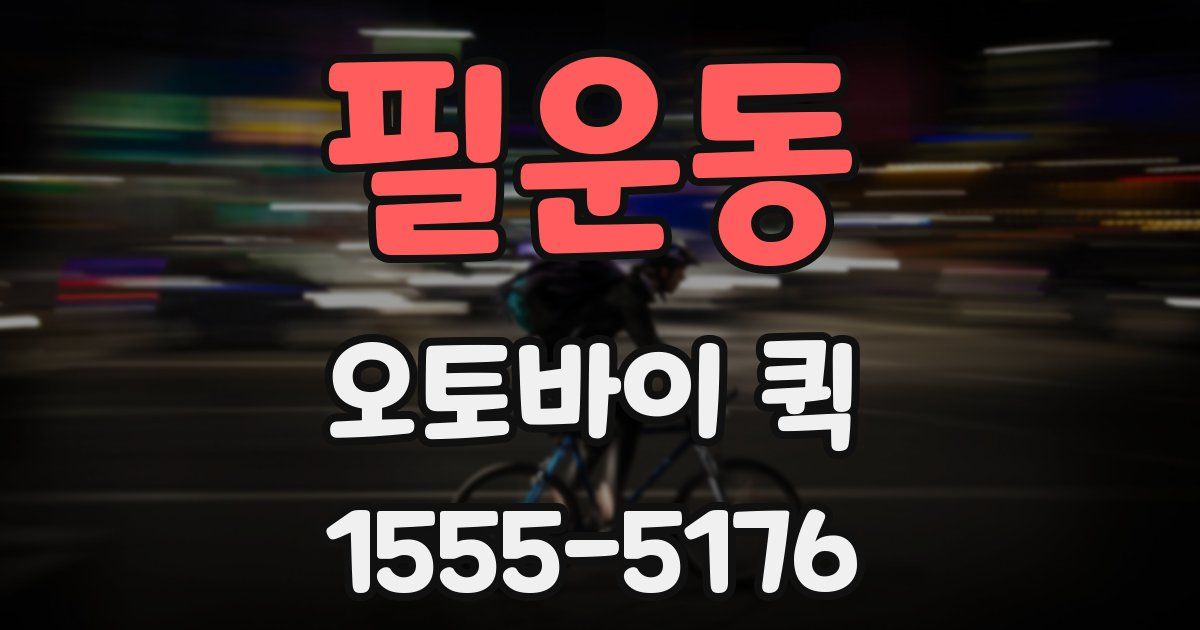 필운동 오토바이 퀵