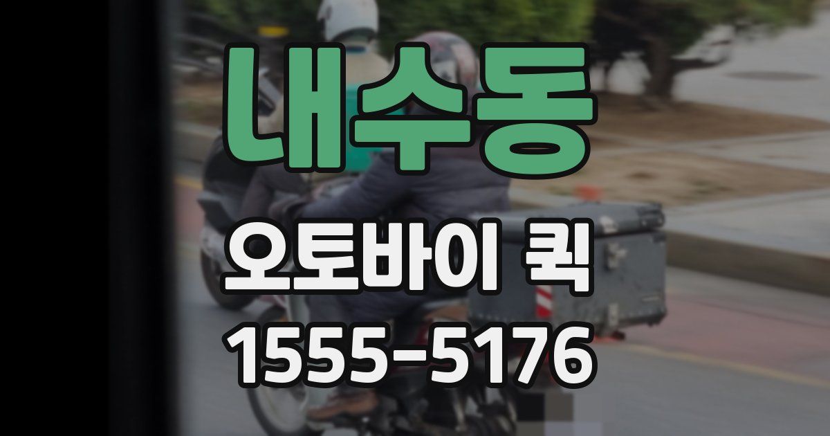 내수동 오토바이 퀵