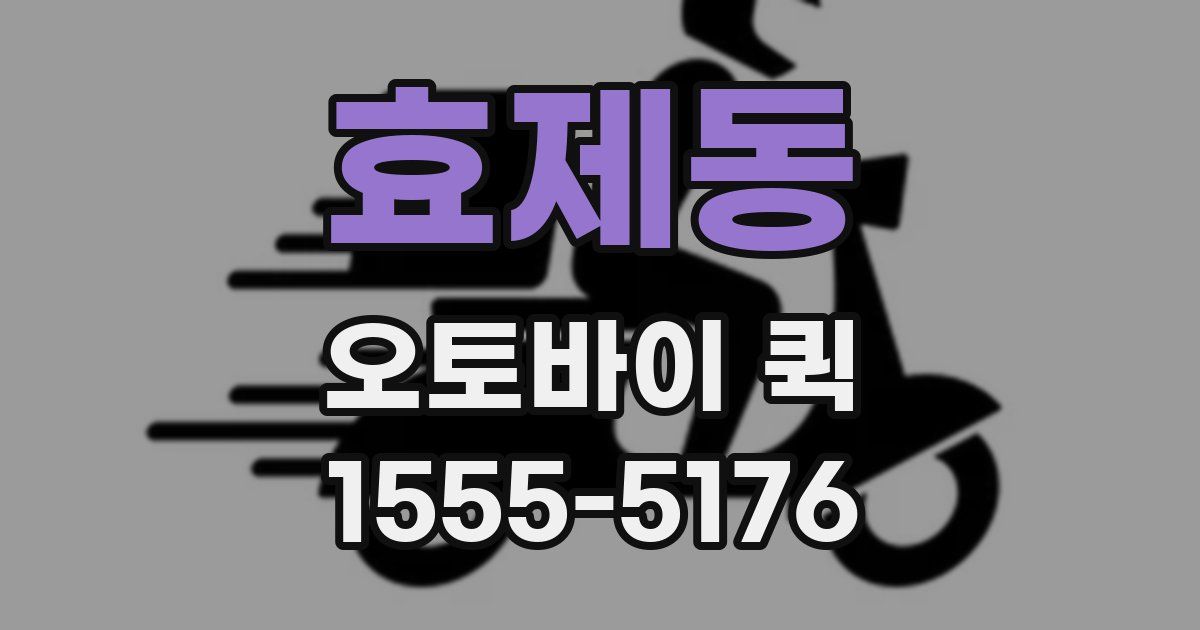 효제동 오토바이 퀵