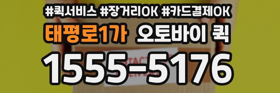 태평로1가 오토바이 퀵