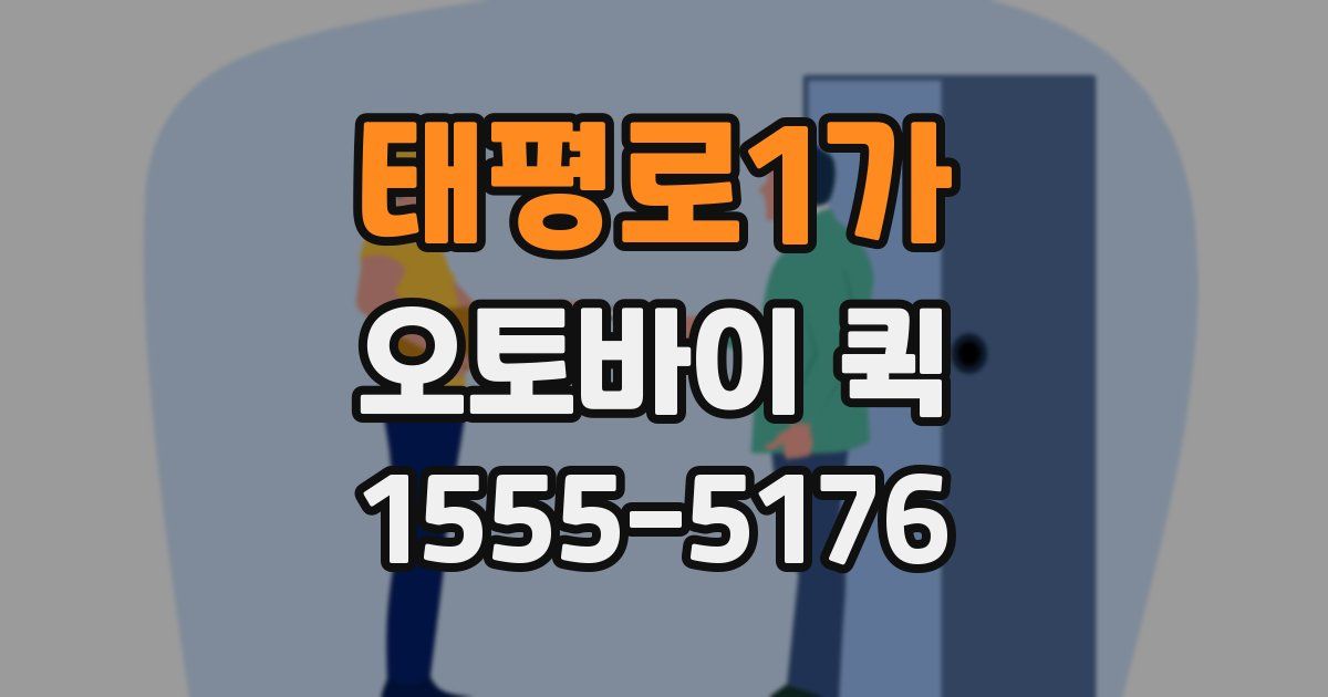 태평로1가 오토바이 퀵