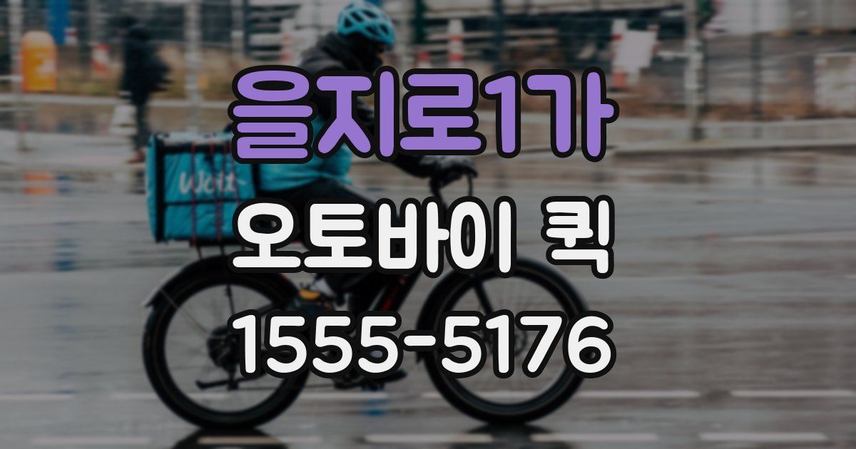 을지로1가 오토바이 퀵